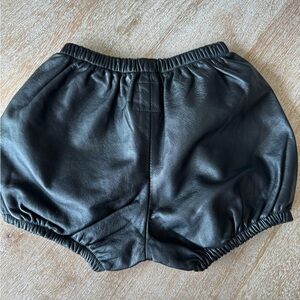 Nununu Black Leather Shorts